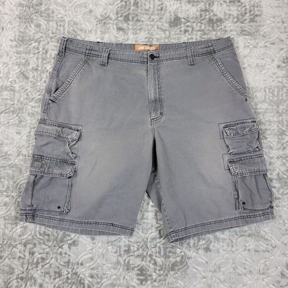 Lee Shorts Mens Size 44 Gray Dungaree Cargo Distressed Faded Skate Surf - Picture 1 of 8